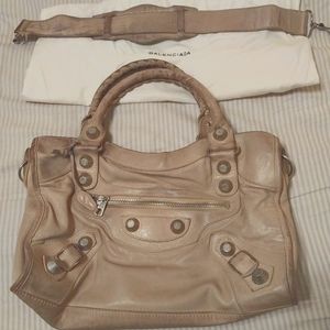 Balenciaga Agneau Giant 21 Silver Hardware City Sahara